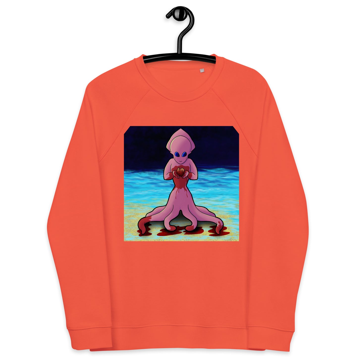 You Asked for My Heart Unisex organic raglan sweatshirt
