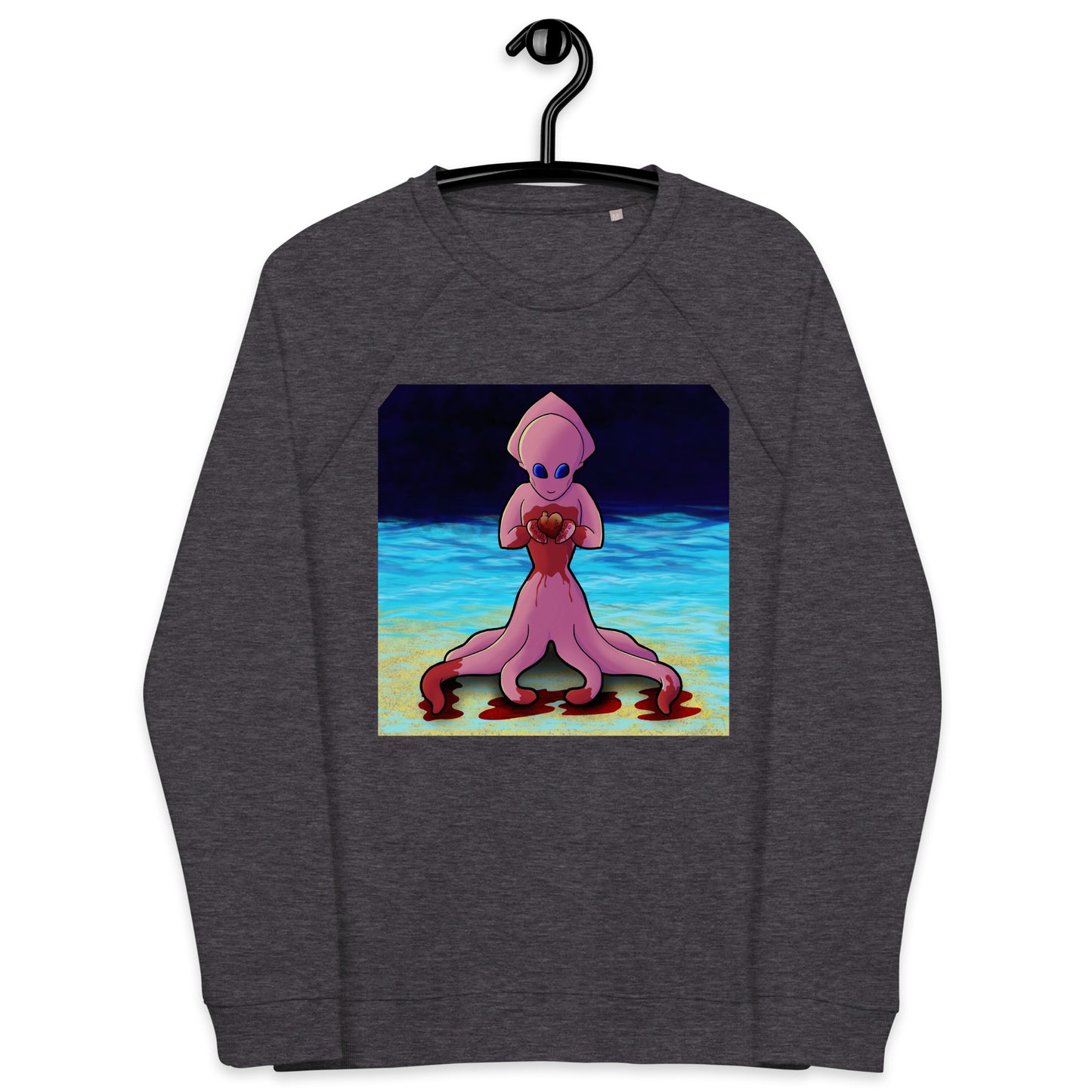 You Asked for My Heart Unisex organic raglan sweatshirt