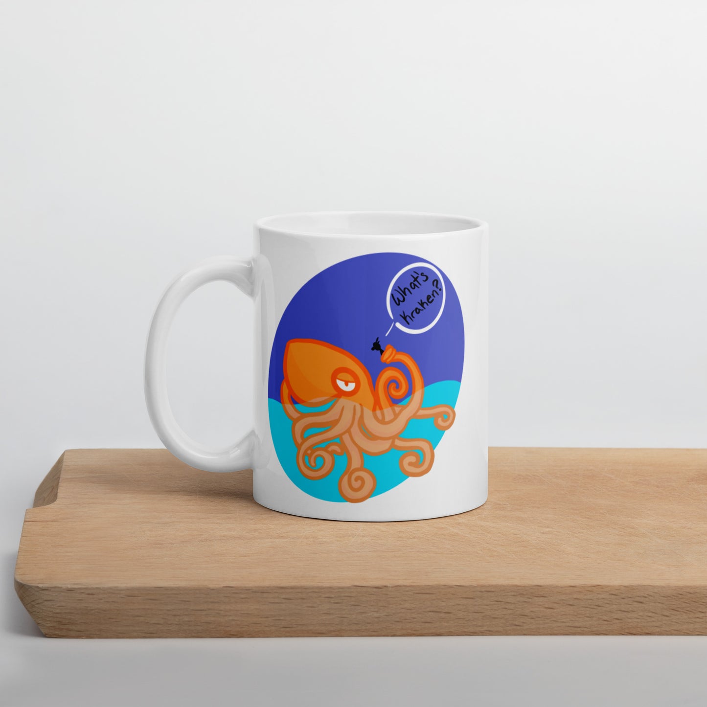 What's Kraken? White glossy mug