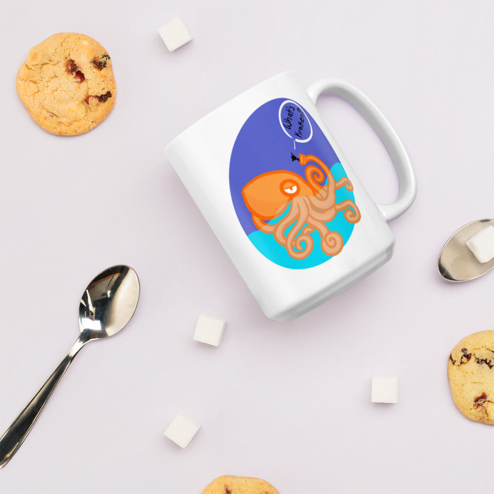 What's Kraken? White glossy mug