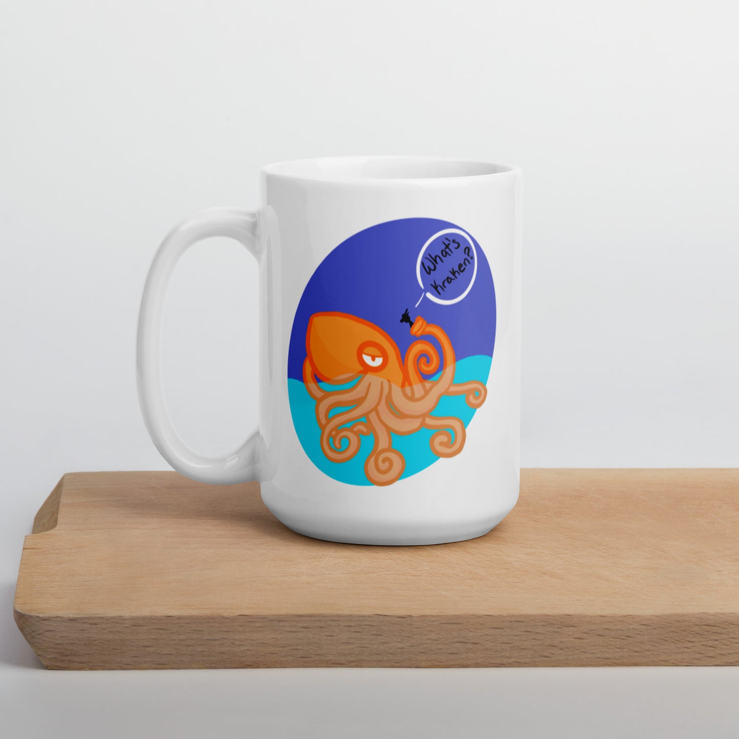 What's Kraken? White glossy mug