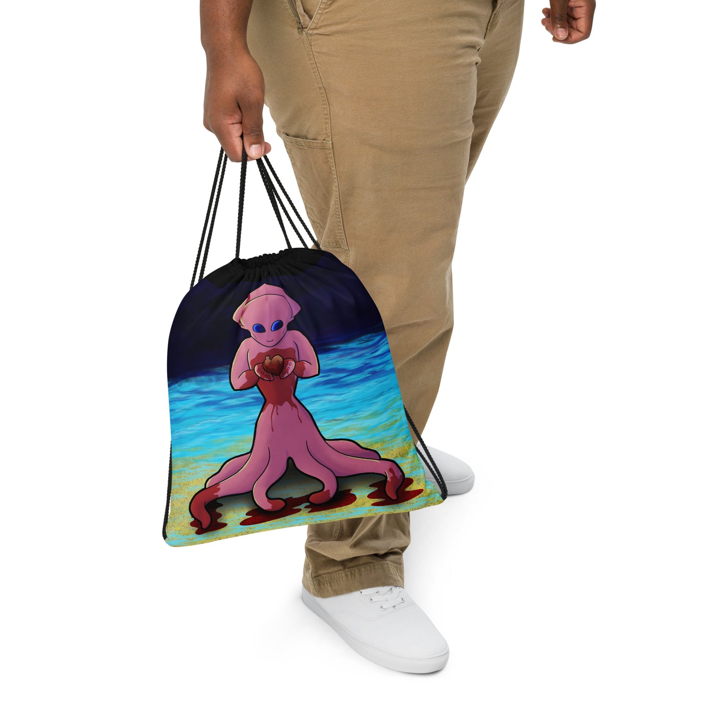 You Asked For My Heart Drawstring bag