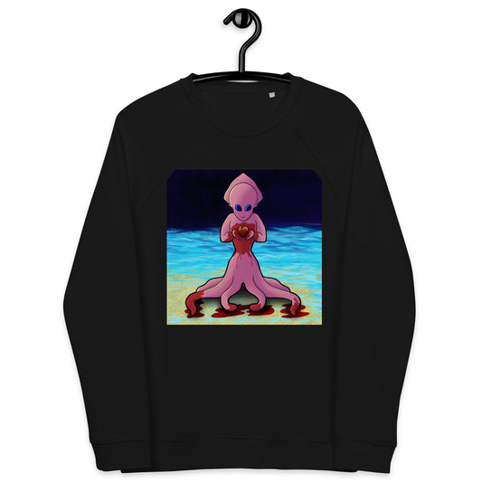 You Asked for My Heart Unisex organic raglan sweatshirt