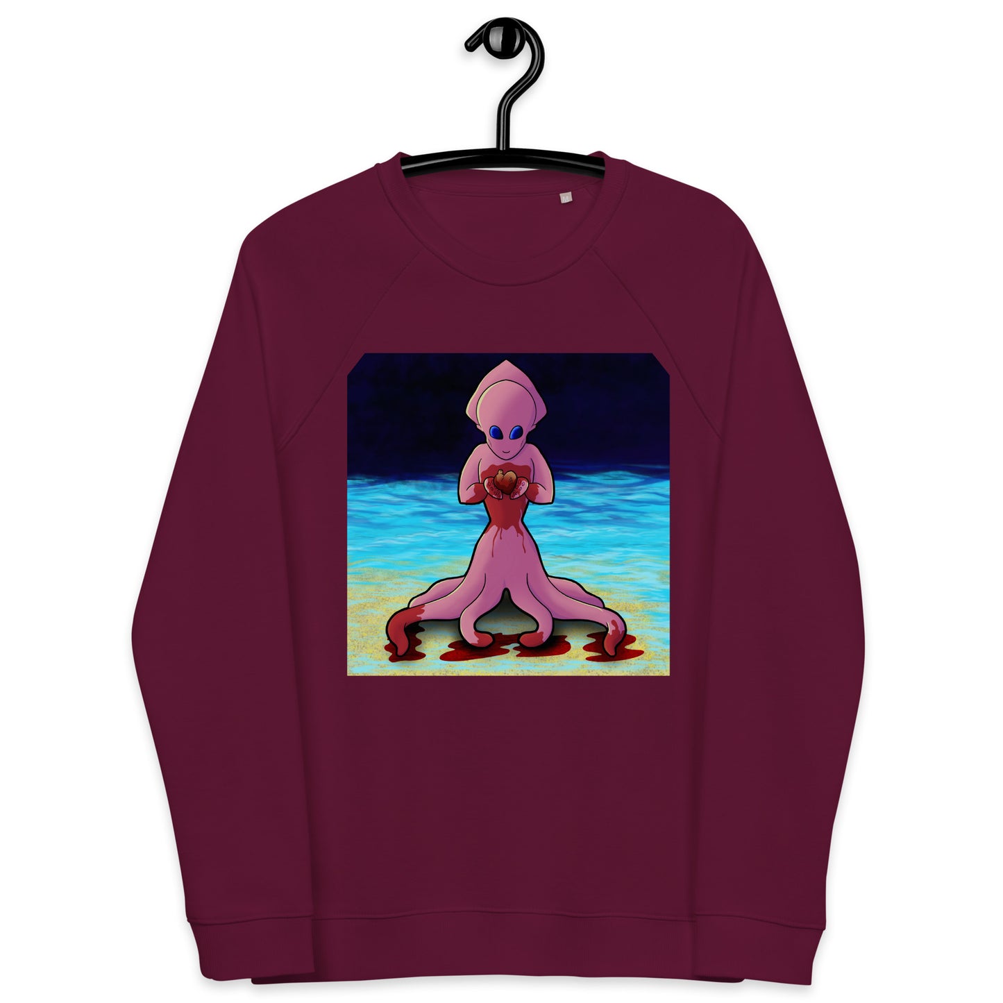 You Asked for My Heart Unisex organic raglan sweatshirt