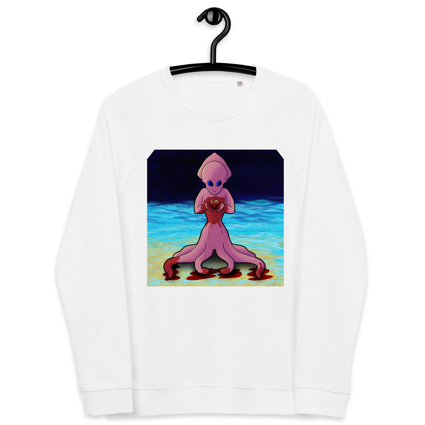 You Asked for My Heart Unisex organic raglan sweatshirt