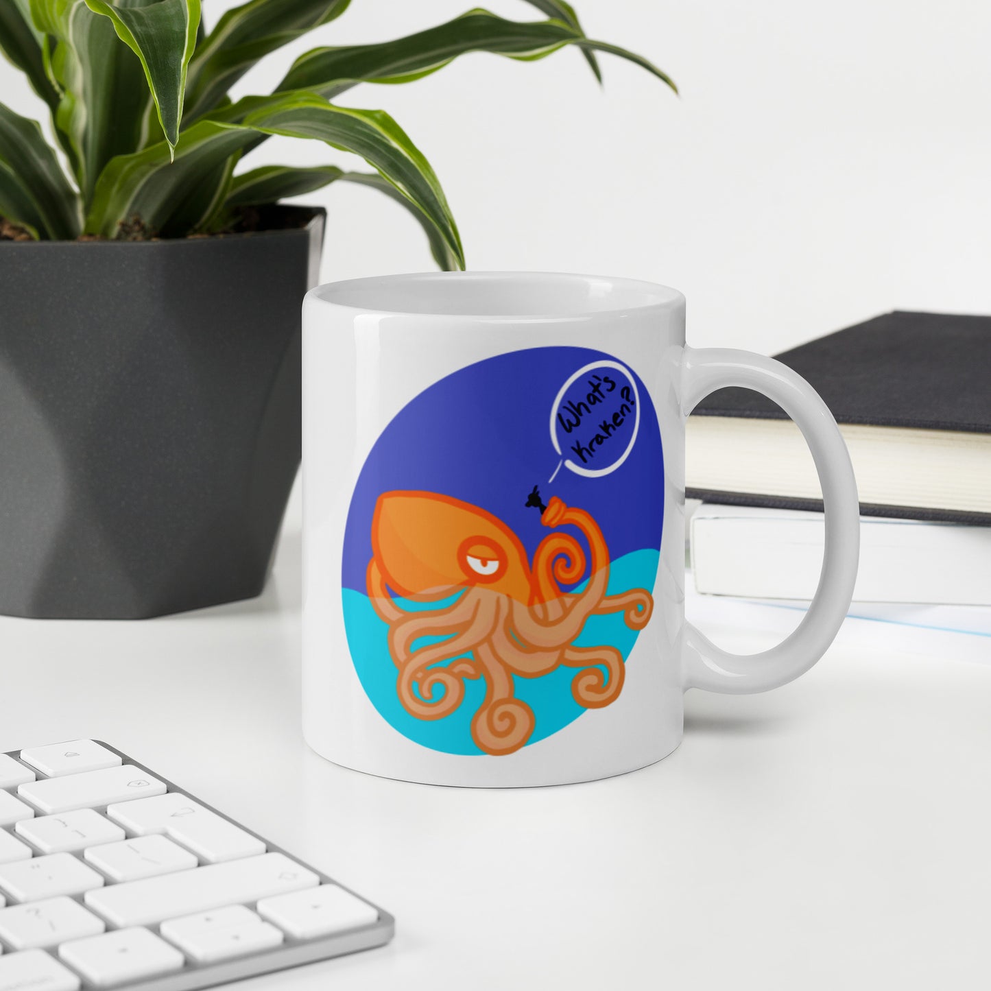 What's Kraken? White glossy mug