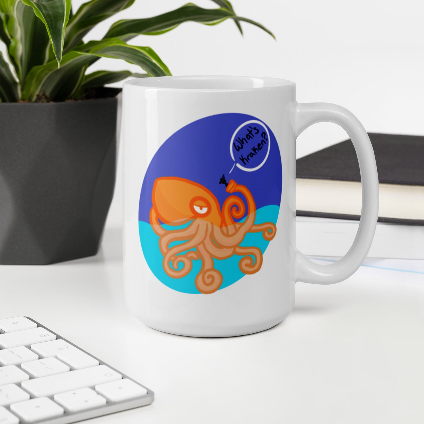 What's Kraken? White glossy mug
